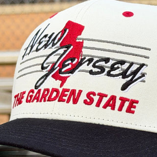 New Jersey Snapback - The Brodeur (Cream/Black) - Shells Vintage Hat Co.