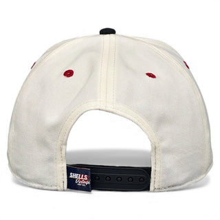 New Jersey Snapback - The Brodeur (Cream/Black) - Shells Vintage Hat Co.