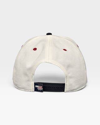 New Jersey Snapback - The Brodeur (Cream/Black) - Shells Vintage Hat Co.