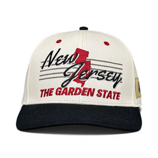 New Jersey Snapback - The Brodeur (Cream/Black) - Shells Vintage Hat Co.