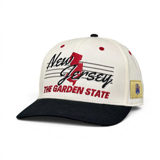 New Jersey Snapback - The Brodeur (Cream/Black) - Shells Vintage Hat Co.