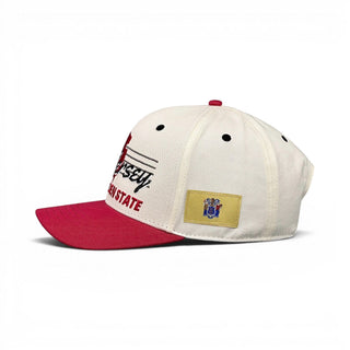 New Jersey Snapback - The Brodeur (Cream/Red) - Shells Vintage Hat Co.