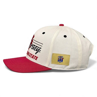 New Jersey Snapback - The Brodeur (Cream/Red) - Shells Vintage Hat Co.