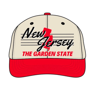 New Jersey Snapback - The Brodeur (Cream/Red) - Shells Vintage Hat Co.