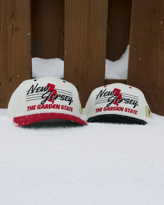 New Jersey Snapback - The Brodeur (Cream/Red) - Shells Vintage Hat Co.