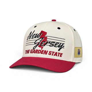 New Jersey Snapback - The Brodeur (Cream/Red) - Shells Vintage Hat Co.