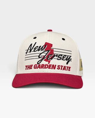New Jersey Snapback - The Brodeur (Cream/Red) - Shells Vintage Hat Co.
