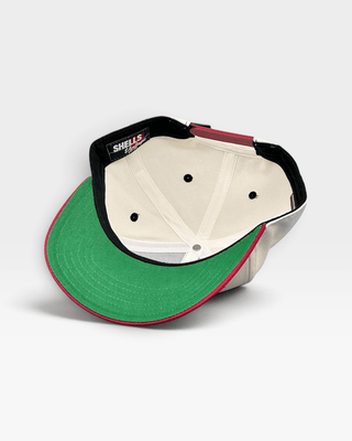 New Jersey Snapback - The Brodeur (Cream/Red) - Shells Vintage Hat Co.
