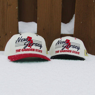 New Jersey Snapback - The Brodeur (Cream/Red) - Shells Vintage Hat Co.