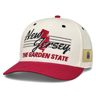 New Jersey Snapback - The Brodeur (Cream/Red) - Shells Vintage Hat Co.