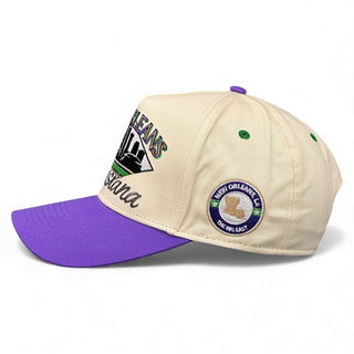 New Orleans Snapback - The Mardi Gras - Shells Vintage Hat Co.
