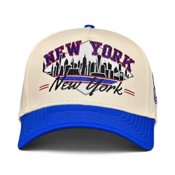 Retro New York Snapback - The Big Apple with a vintage skyline design, perfect for representing 90s NYC at Rangers or Giants games.