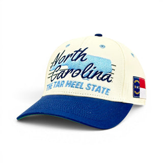 North Carolina Snapback - The Tar Heel (Cream/Navy) - Shells Vintage Hat Co.