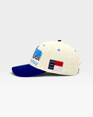 North Carolina Snapback - The Tar Heel (Cream/Navy) - Shells Vintage Hat Co.