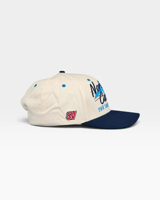 North Carolina Snapback - The Tar Heel (Cream/Navy) - Shells Vintage Hat Co.