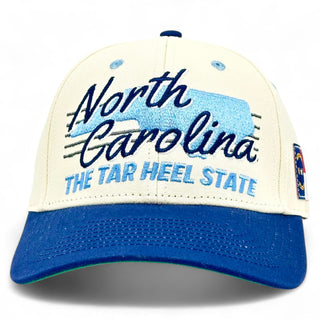 North Carolina Snapback - The Tar Heel (Cream/Navy) - Shells Vintage Hat Co.