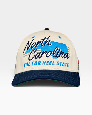 North Carolina Snapback - The Tar Heel (Cream/Navy) - Shells Vintage Hat Co.