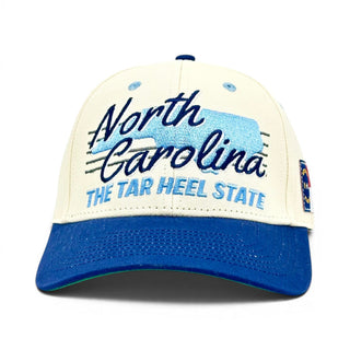 North Carolina Snapback - The Tar Heel (Cream/Navy) - Shells Vintage Hat Co.
