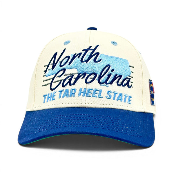 North Carolina Snapback - The Tar Heel (Cream/Navy) - Shells Vintage Hat Co.