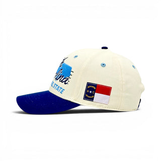 North Carolina Snapback - The Tar Heel (Cream/Navy) - Shells Vintage Hat Co.