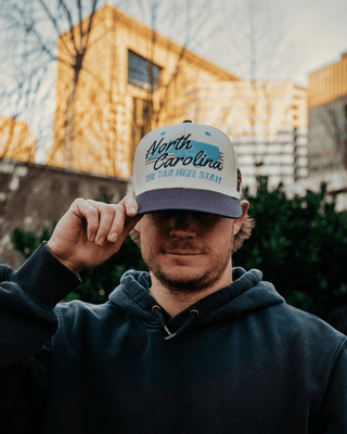 North Carolina Snapback - The Tar Heel (Cream/Navy) - Shells Vintage Hat Co.