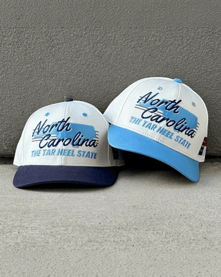 North Carolina Snapback - The Tar Heel (Cream/Navy) - Shells Vintage Hat Co.