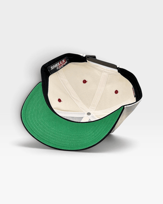 Ohio Snapback - The Horseshoe (Cream/Black) - Shells Vintage Hat Co.