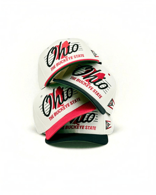 Ohio Snapback - The Horseshoe (Cream/Black) - Shells Vintage Hat Co.