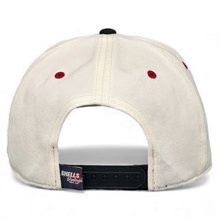 Ohio Snapback - The Horseshoe (Cream/Black) - Shells Vintage Hat Co.