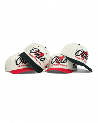 Ohio Snapback - The Horseshoe (Cream/Black) - Shells Vintage Hat Co.