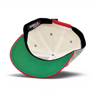 Ohio Snapback - The Horseshoe (Cream/Red) - Shells Vintage Hat Co.