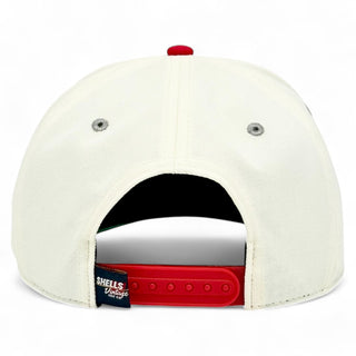Ohio Snapback - The Horseshoe (Cream/Red) - Shells Vintage Hat Co.