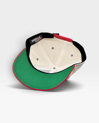Ohio Snapback - The Horseshoe (Cream/Red) - Shells Vintage Hat Co.
