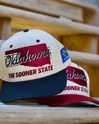 Oklahoma Snapback - The Bozworth (Cream/Black) - Shells Vintage Hat Co.