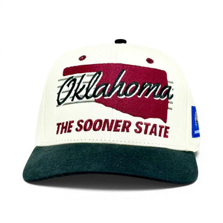 Oklahoma Snapback - The Bozworth (Cream/Black) - Shells Vintage Hat Co.