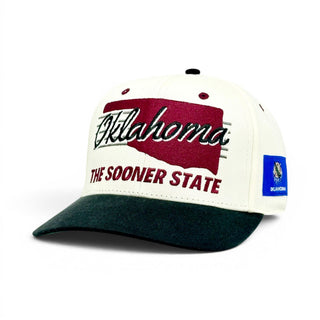 Oklahoma Snapback - The Bozworth (Cream/Black) - Shells Vintage Hat Co.