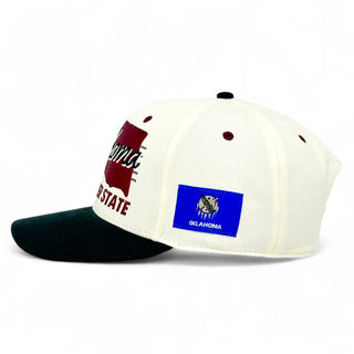 Oklahoma Snapback - The Bozworth (Cream/Black) - Shells Vintage Hat Co.