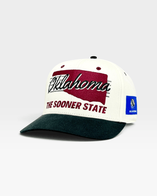 Oklahoma Snapback - The Bozworth (Cream/Black) - Shells Vintage Hat Co.
