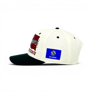 Oklahoma Snapback - The Bozworth (Cream/Black) - Shells Vintage Hat Co.