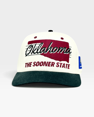Oklahoma Snapback - The Bozworth (Cream/Black) - Shells Vintage Hat Co.