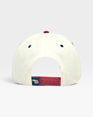 Oklahoma Snapback - The Bozworth (Cream/Crimson) - Shells Vintage Hat Co.