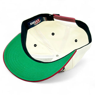 Oklahoma Snapback - The Bozworth (Cream/Crimson) - Shells Vintage Hat Co.