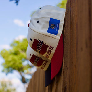 Oklahoma Snapback - The Bozworth (Cream/Crimson) - Shells Vintage Hat Co.