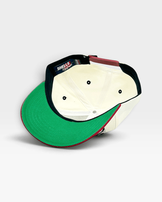 Oklahoma Snapback - The Bozworth (Cream/Crimson) - Shells Vintage Hat Co.