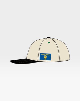 Oregon Snapback - The Autzen (Cream/Black) - Shells Vintage Hat Co.
