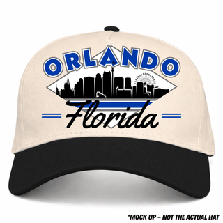 Orlando Snapback - The Shaq (Cream/Black) - Shells Vintage Hat Co.
