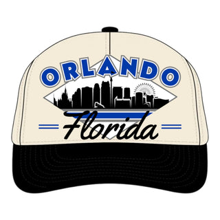 Orlando Snapback - The Shaq (Cream/Black) - Shells Vintage Hat Co.