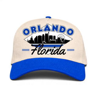 Orlando Snapback - The Shaq (Cream/Blue) - Shells Vintage Hat Co.