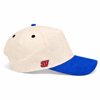 Orlando Snapback - The Shaq (Cream/Blue) - Shells Vintage Hat Co.