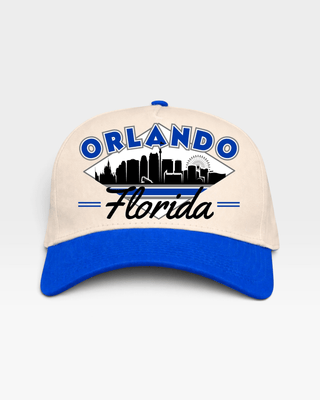 Orlando Snapback - The Shaq (Cream/Blue) - Shells Vintage Hat Co.